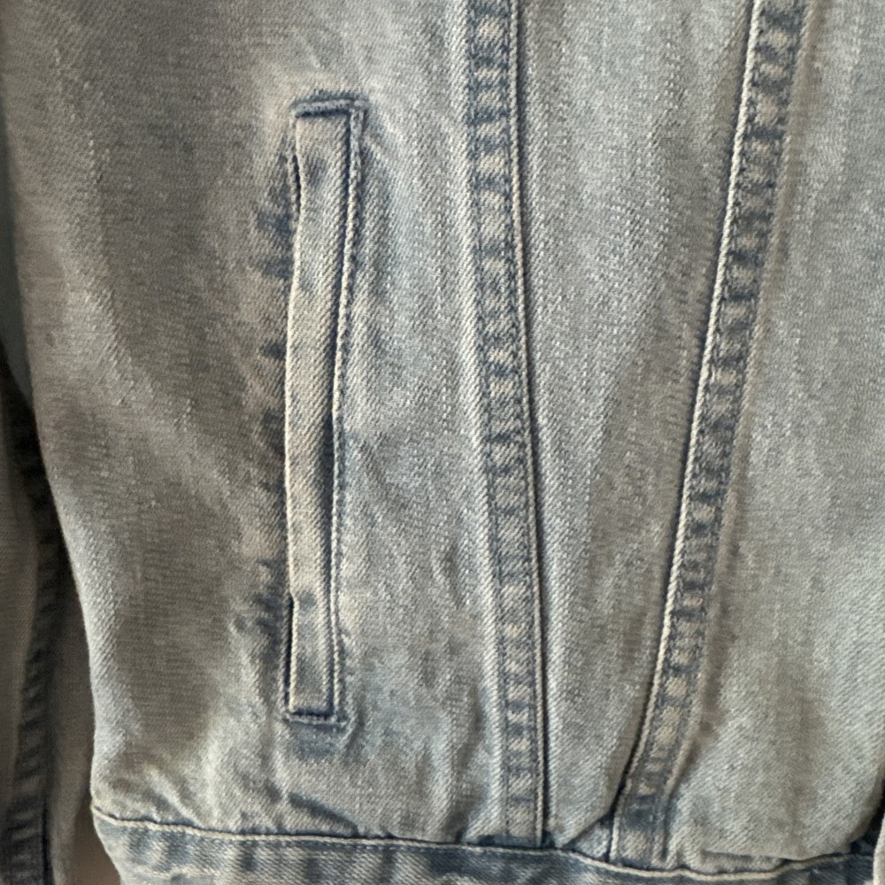 PacSun Jean Jacket M, Embroidered Japan Tiger Dragon Y2K Gorpcore Thrashed Punk - Picture 8 of 16